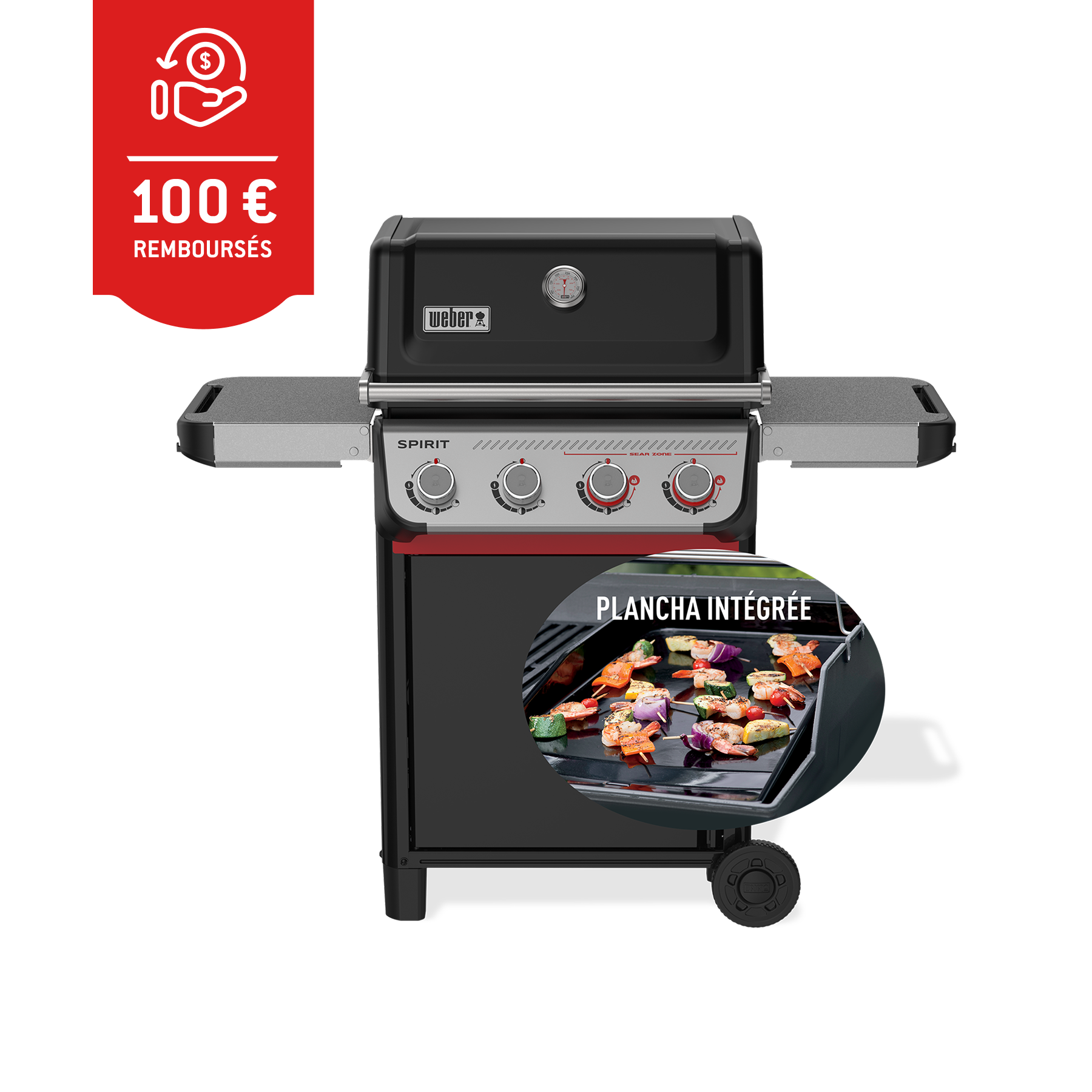 Barbecue à gaz Spirit® E-425 avec plancha-view 2