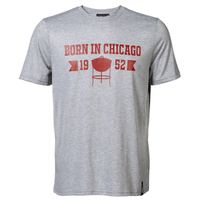 ”Born in Chicago” T-Shirt För Herr – grå-view 2
