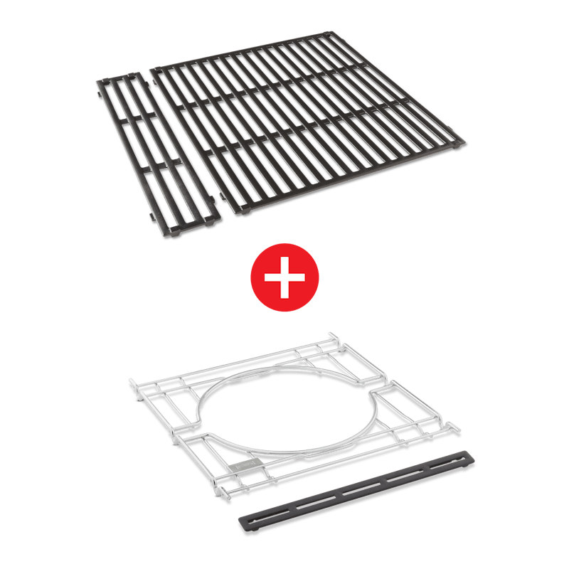 WEBER CRAFTED Porcelain-Enameled Cast-Iron Cooking Grates & Frame Kit – SPIRIT 200 series image number 0